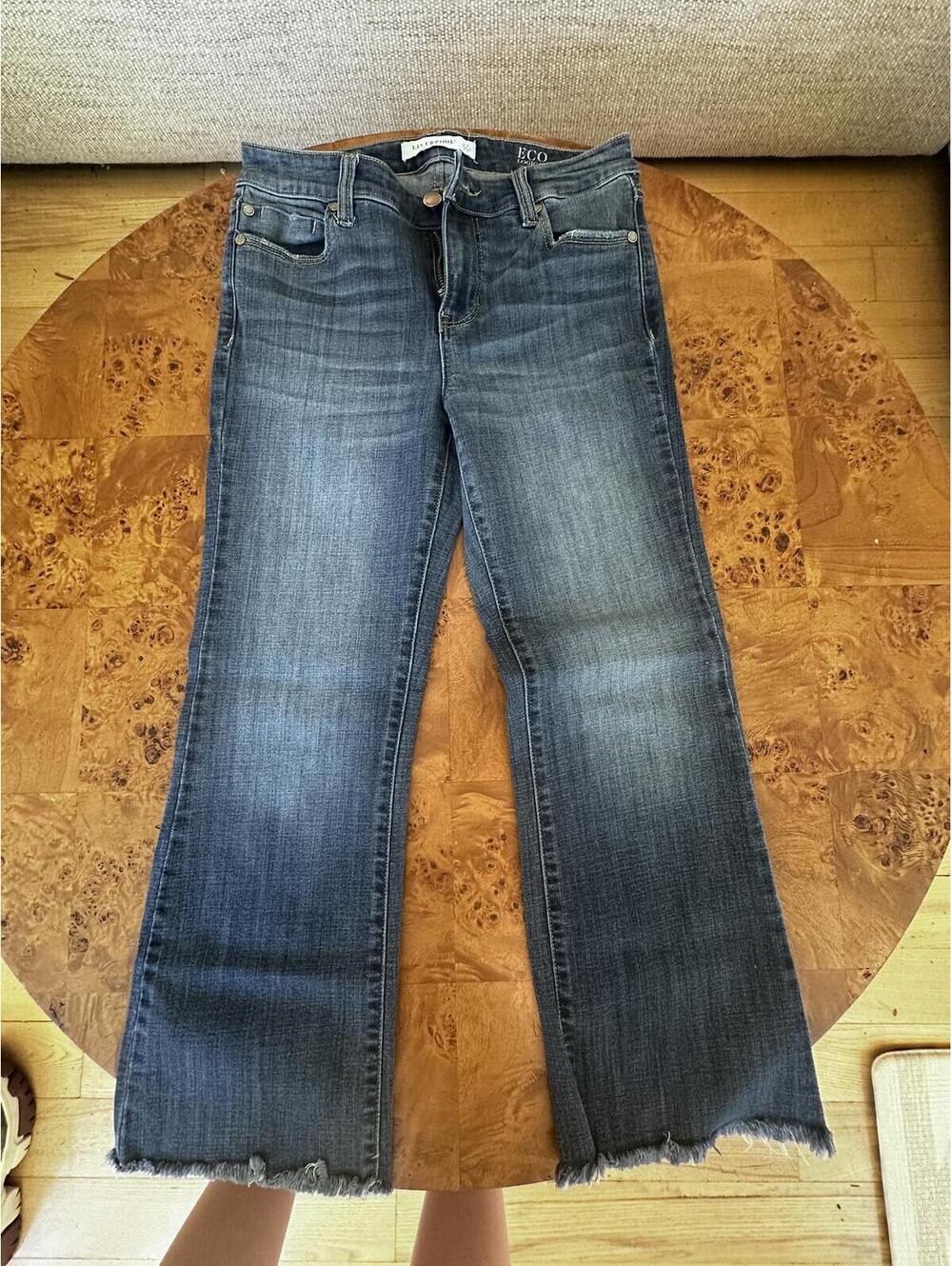 Liverpool Los Angeles Crop Flare Blue Jeans